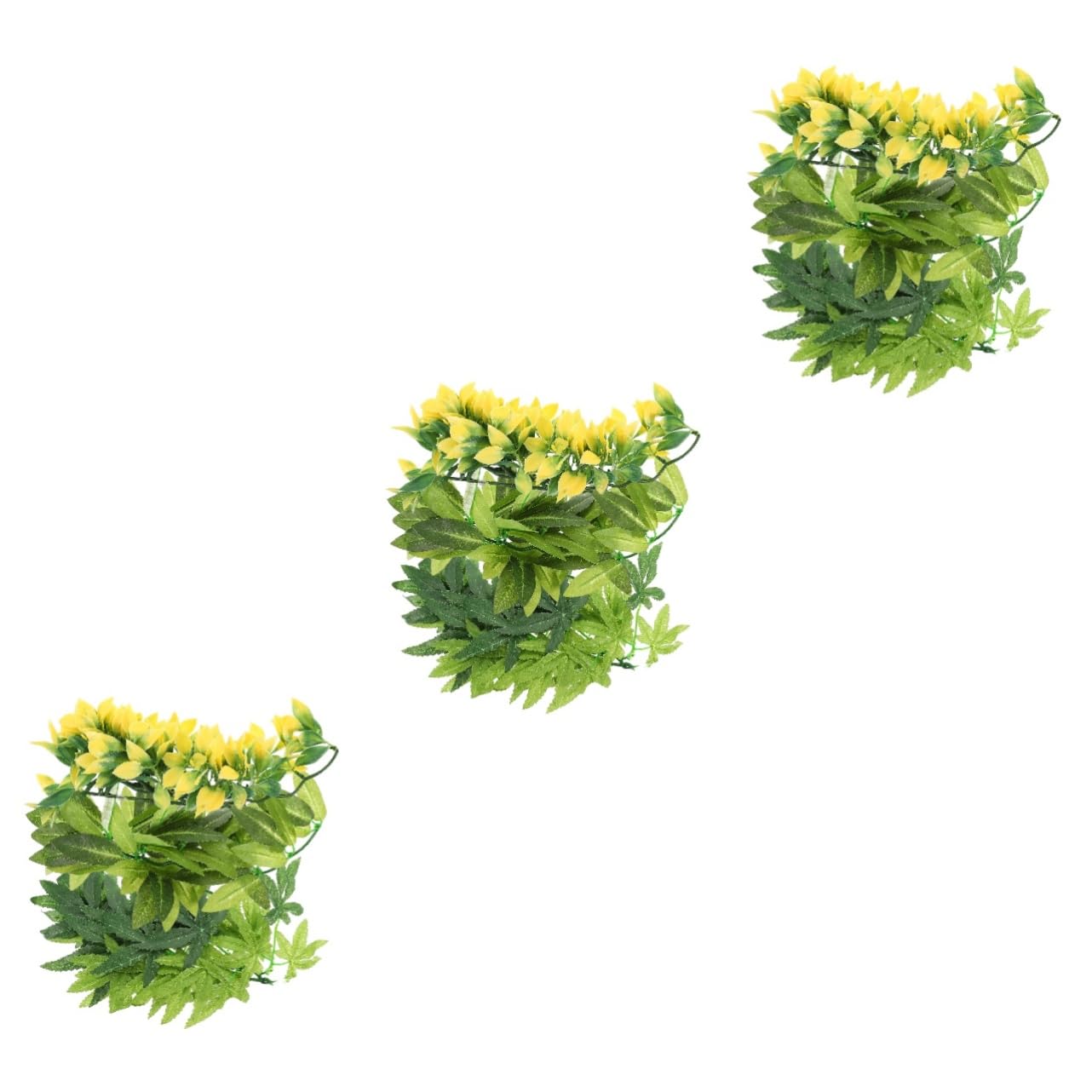 DOITOOL 9piezas Plantas Artificiales Decorativas para Terrarios De Reptiles Adornos Falsos De Plantas para Acuarios y Tanques De Reptiles Vibrante y Realista