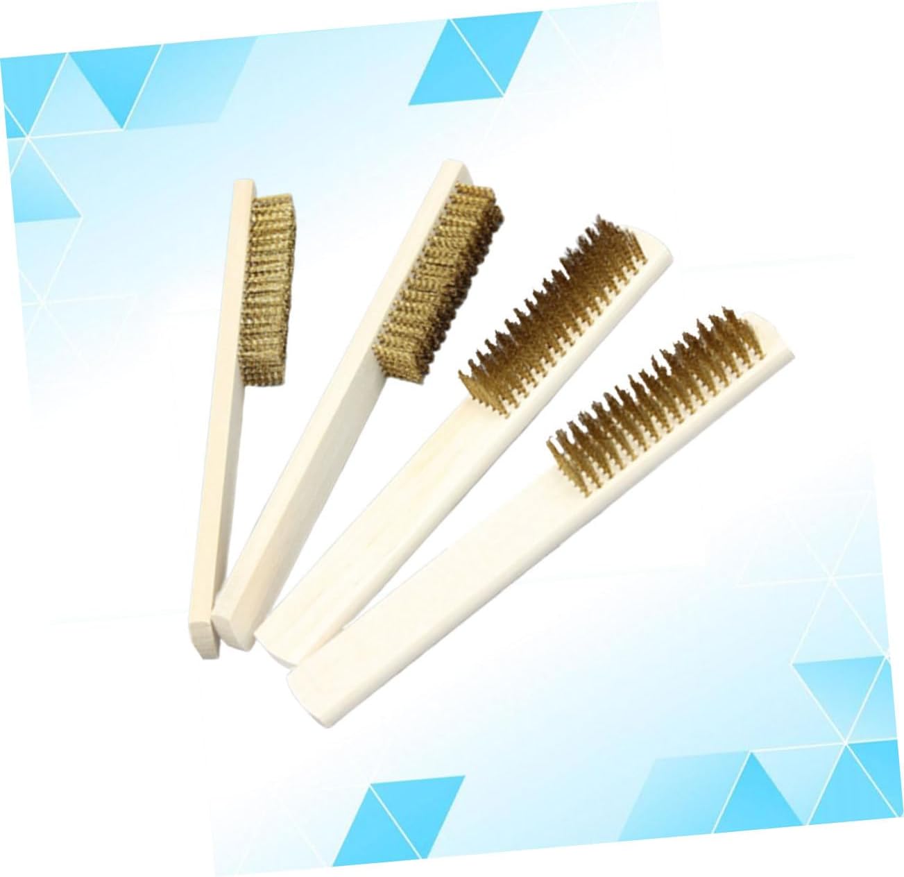Copper Wire Brush Steel Brush for Rust Removal Wooden Handle Clean Paint and Corrosion