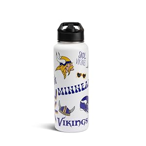 The Memory Company Officially Licensed NFL 34oz Water Bottle - Premium Stainless Steel Double-Wall Insulated Leakproof Design