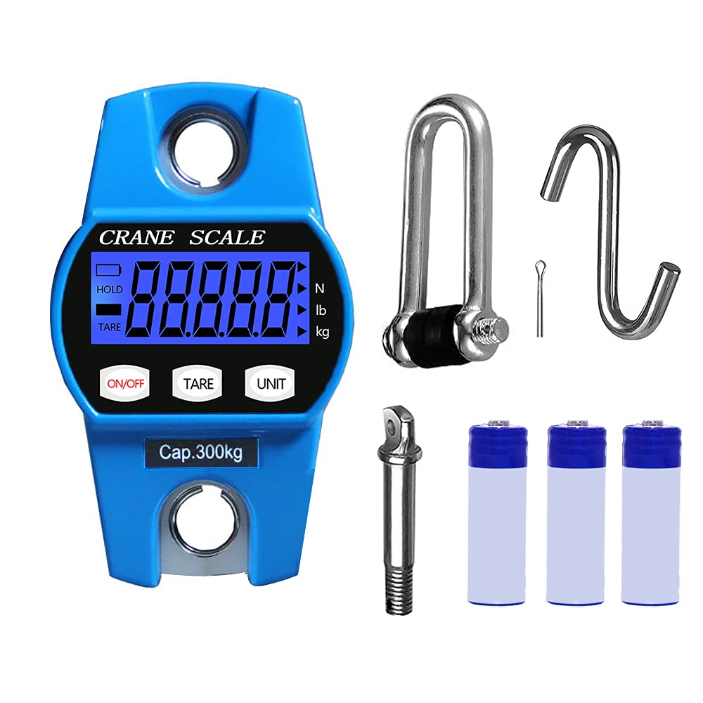 660lb Digital Hanging Scale Portable Crane Scale Digital Animal Weight Big Game Scale for Farms Hunting Fishing Travelling Outdoor