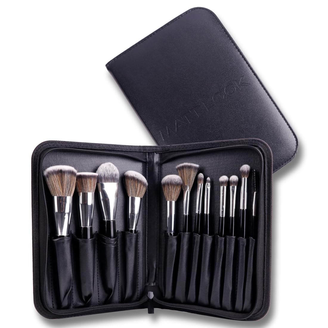 MATT LOOK Brush Chemistry Master Pro Artistry Set Of 12 Sustainable Makeup Brushes for Flawless Results, Black & Silver, Set of 12-picture-22