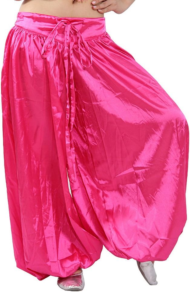 MUNAFIE Belly Dance Pants Carnival Satin Latern Pants Tribal Harem Pants