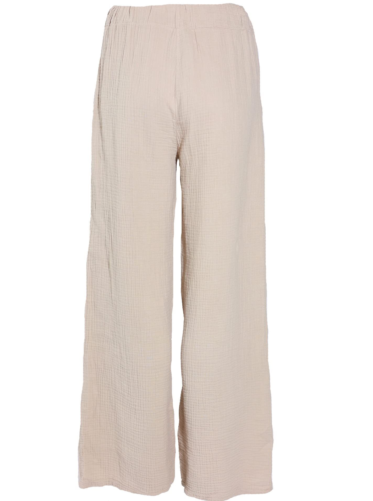 Zwillingsherz Musselin Hose aus 100% Baumwolle – Hochwertige Sommerhose für Damen Frauen Mädchen - Marlenehose Freizeithose Culottes - Strandhose locker luftig perfekt für Frühling Sommer