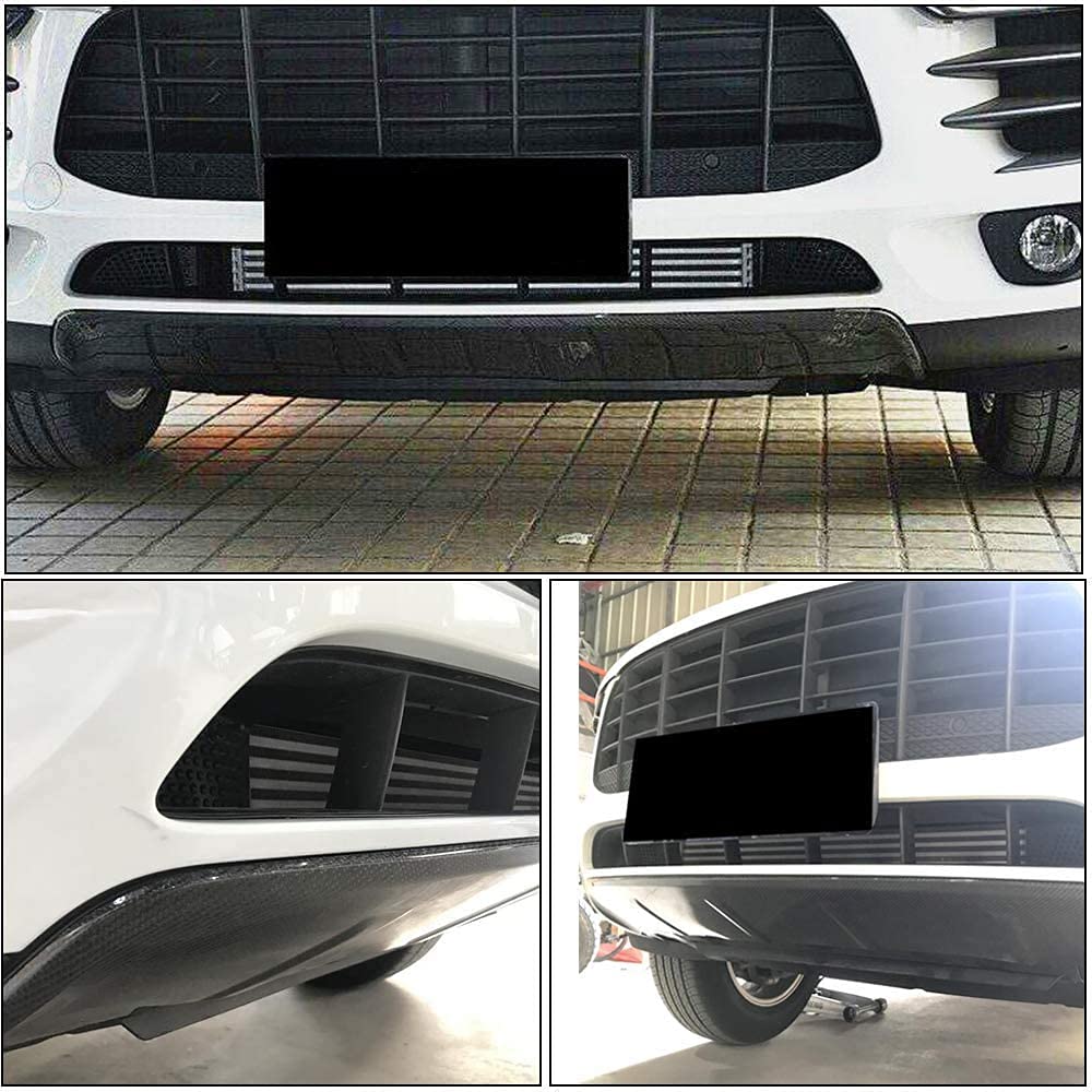 Voiture Becquets ABS Avant pour Porsche Macan Base//GTS/S Sport Utility 4-Door 2014-2017, Voiture Becquets Avant Menton Aileron de Pare-Chocs Avant Corps Kits Séparateur Diffuseur Protecteur