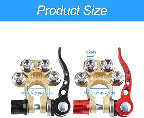 Miniatura 2 de Conectores de terminales de batería de coche 2 unidades de 4 vías de desconexión rápida de desconexión de batería de coche para postes SAEJIS tipo A