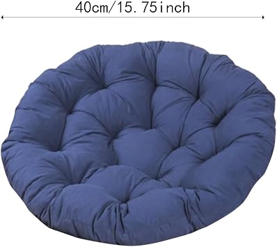 Gralara 15.75 Papasan Chair Cushion, Egg Chair Cushion Hanging Chair Cushion, Soft & Lightweight Swing Chair Pad, Washable Stylish Patio Chair Mat for Lawn Patio Rocking Chair Seats, Dark Blue