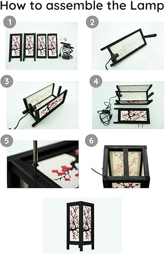 Miniatura 6 de RED BERRY THAILAND LANNA LAMP - Lámpara china vintage tailandesa hecha a mano, lámpara de mesa de madera oriental asiática negro dragón rojo lámpara