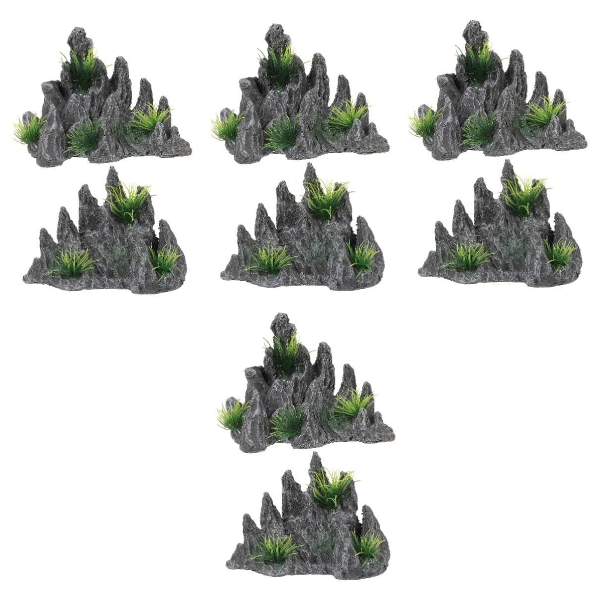 OUNONA Decoración del Paisaje del Acuario Decoración De Acuario De Peces Decoraciones De Peceras Acuarios Estatua De Rocalla Pecera Rocalla Resina 2 Piezas X 4