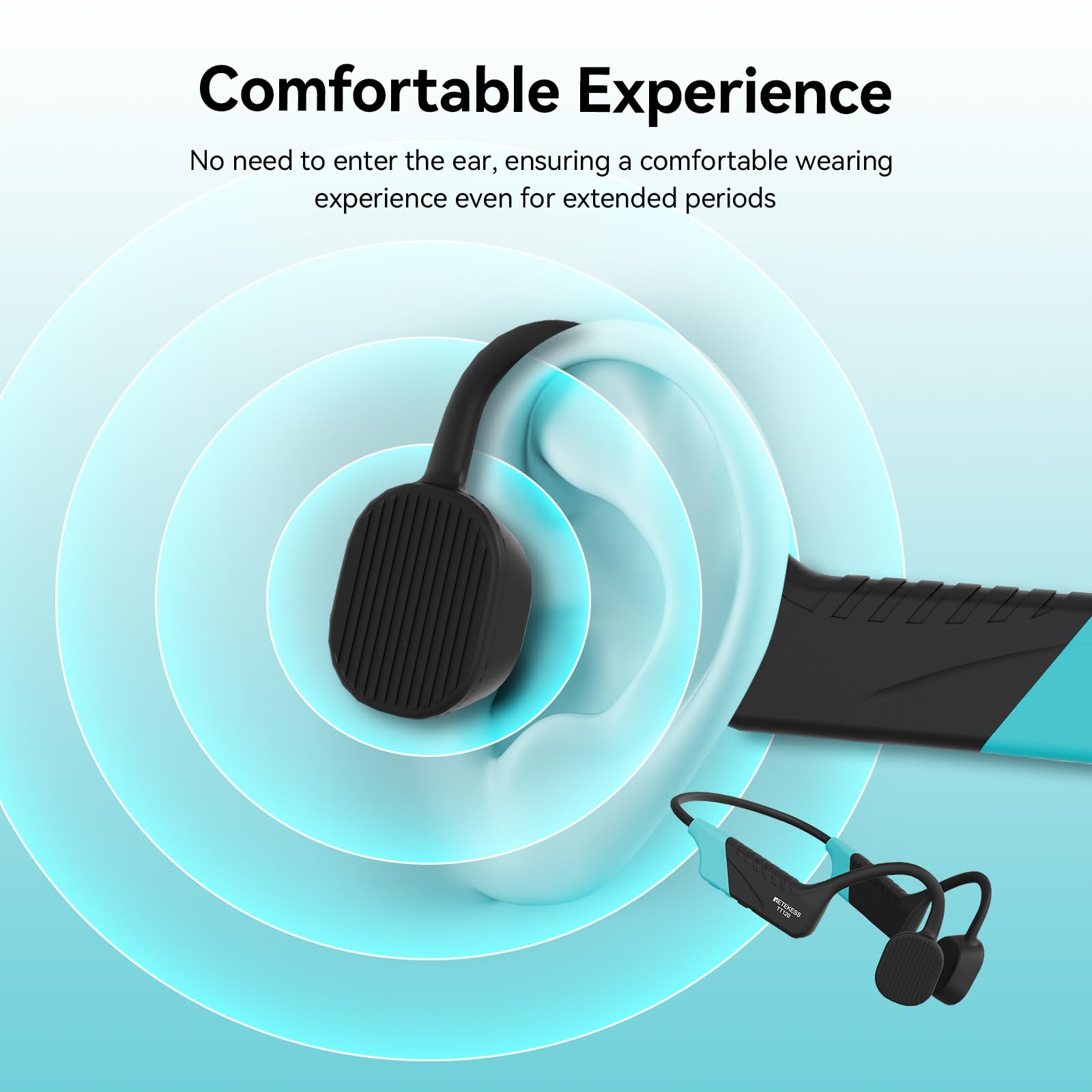 Retekess TT120 Comunicador Para Entrenadores de Natación, Auriculares de Natación Impermeables IP68, Conducción Ósea, Para Guiar el Entrenamiento,Club de Natación, (1 Transmisor, 5 Receptores)