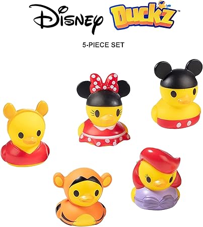 Amazon ディズニー ダックゴム アヒル ミッキー ミニー くまのプーさん ティガー リトルマーメイド アリエル 5つのアヒルの キャラクター 子供向けギフト お風呂用おもちゃ 対象年齢3歳以上 お風呂用おもちゃ おもちゃ
