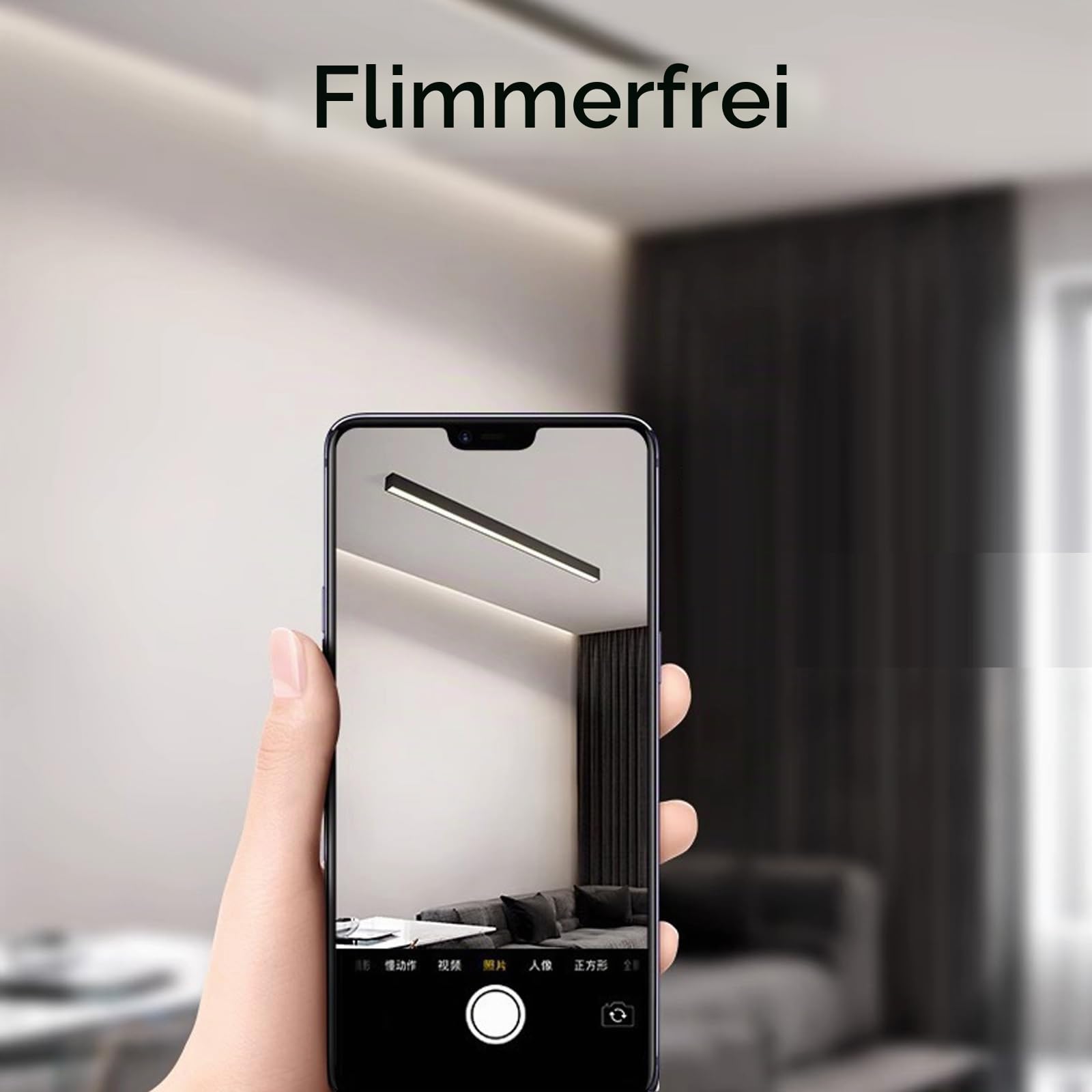 LED Moderne Deckenleuchte Deckenlampe Aluminium Lange Lichtleiste Deckenbeleuchtung Büro Deckenbeleuchtung für Küche Wohnzimmer Schlafzimmer Esszimmer Balkon Flur (Newtrales Licht,120CM)