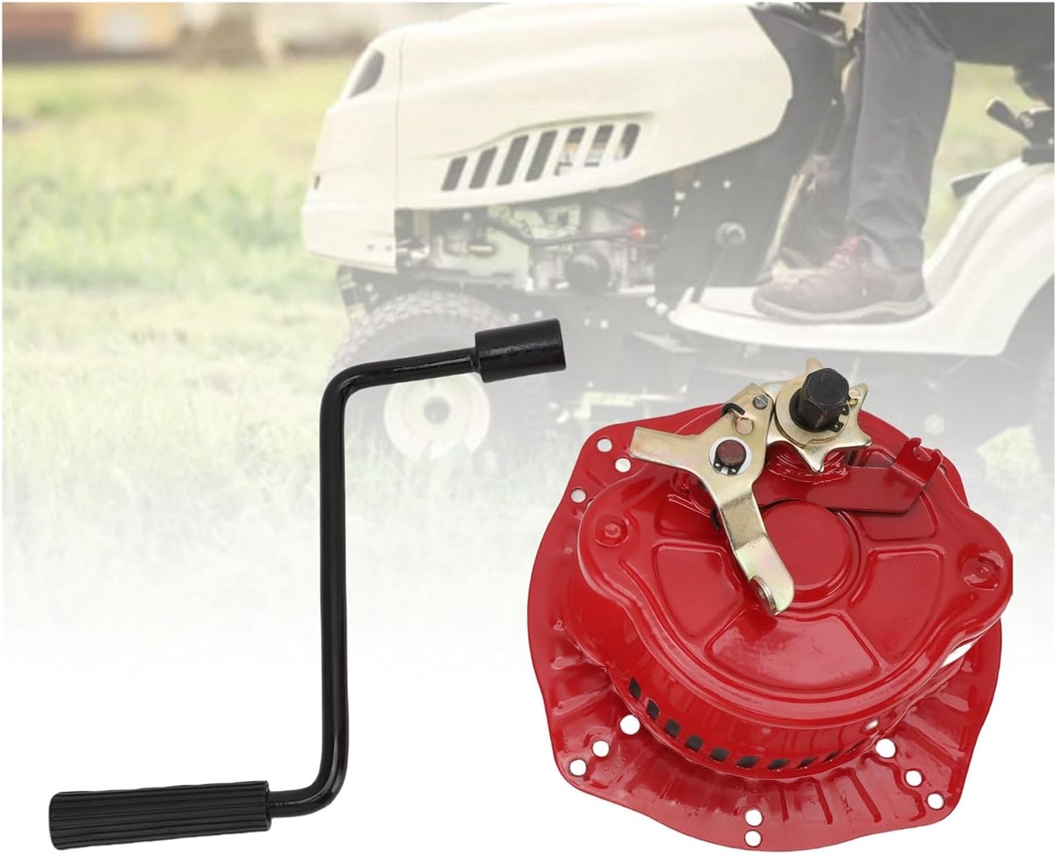 Tiller Mower Hand Crank Starter Fit for 170F 173F 178F 186F 188F 192F 195F Starter Assembly Vertical Air Cooled Engine