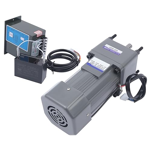 Miniatura 95 de Motor reductor de engranajes variable ajustable de 250W 10K AC110V 135RPM con controlador de velocidad para la industria