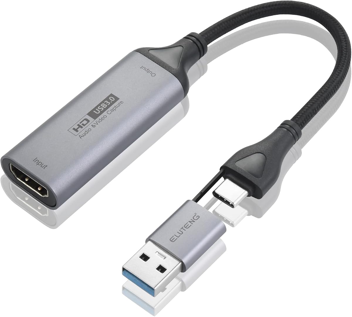 Tarjeta de captura de juegos HDMI 4K, USB 3.0/Tipo-C 1080P 60FPS de baja latencia | Grabación de pantalla con tarjeta de captura de vídeo para conferencia de enseñanza de juegos en streaming