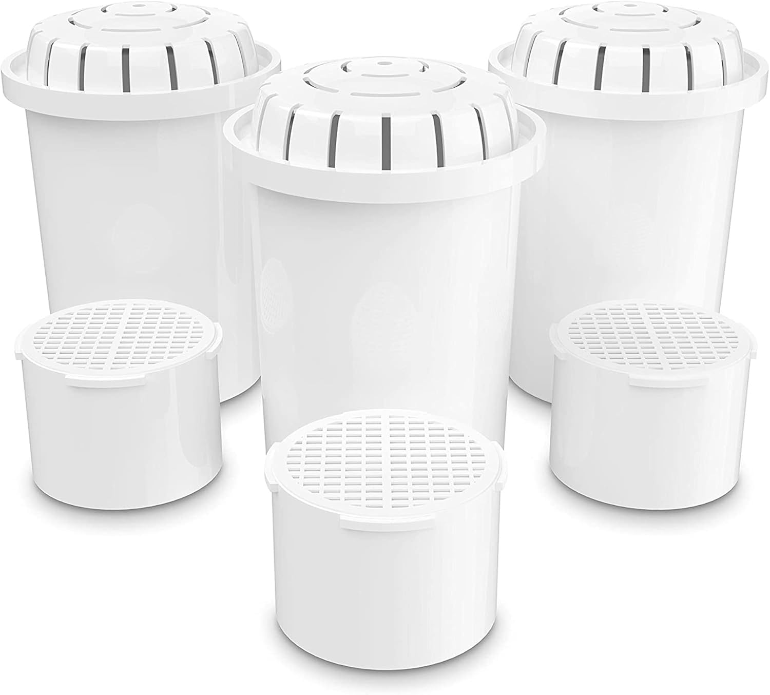 Invigorated Water PH001 3-Pack Alkaline Water Filter Plus PH002 3-Pack UF Membrane Alkaline Filter – Water Filter Alkaline Replacement for Alkaline Water Filter Pitcher – Lasts 264 Gallons