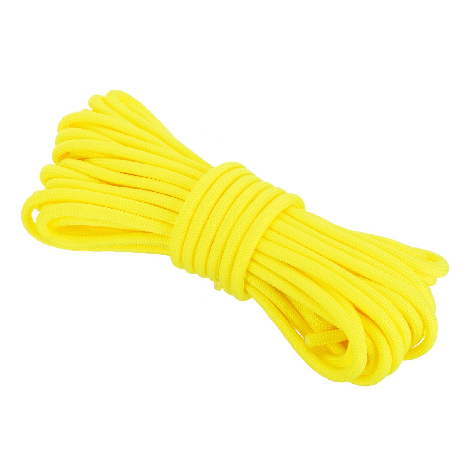 Rebower 550 Paracord Rope 8m, 4mm Thin Paracord Nylon Cord 7-Strand Core [for Tent Camping Outdoor Gear] - Yellow