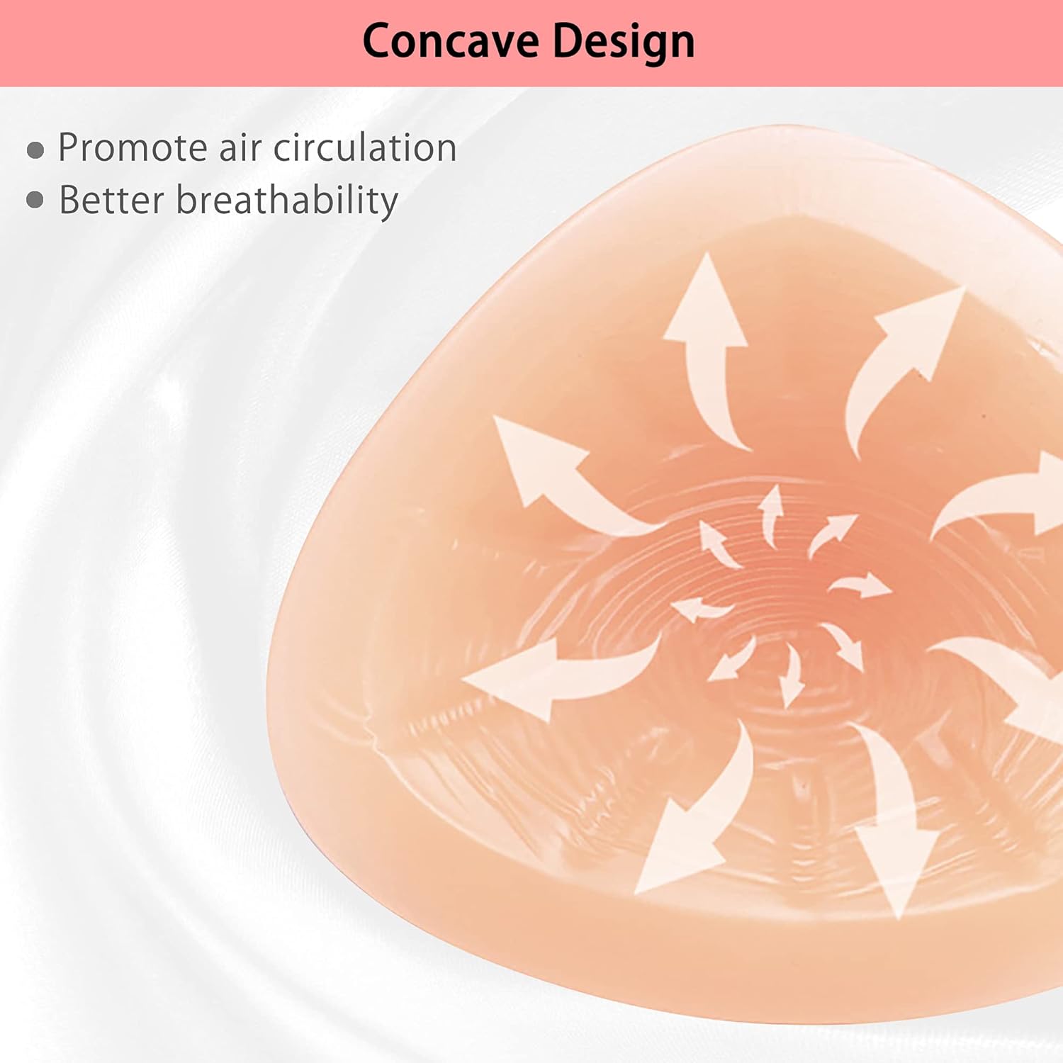 Silicone Breast Form Triangle Mastectomy Prosthesis Bra Pad Enhancer Only 1 Piece - Image 5