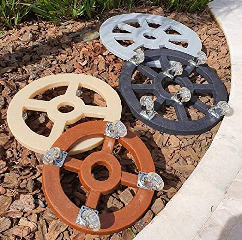 Suporte Redondo com Roda 20cm para Vasos - Alpe & Aritana CORES: Cinza