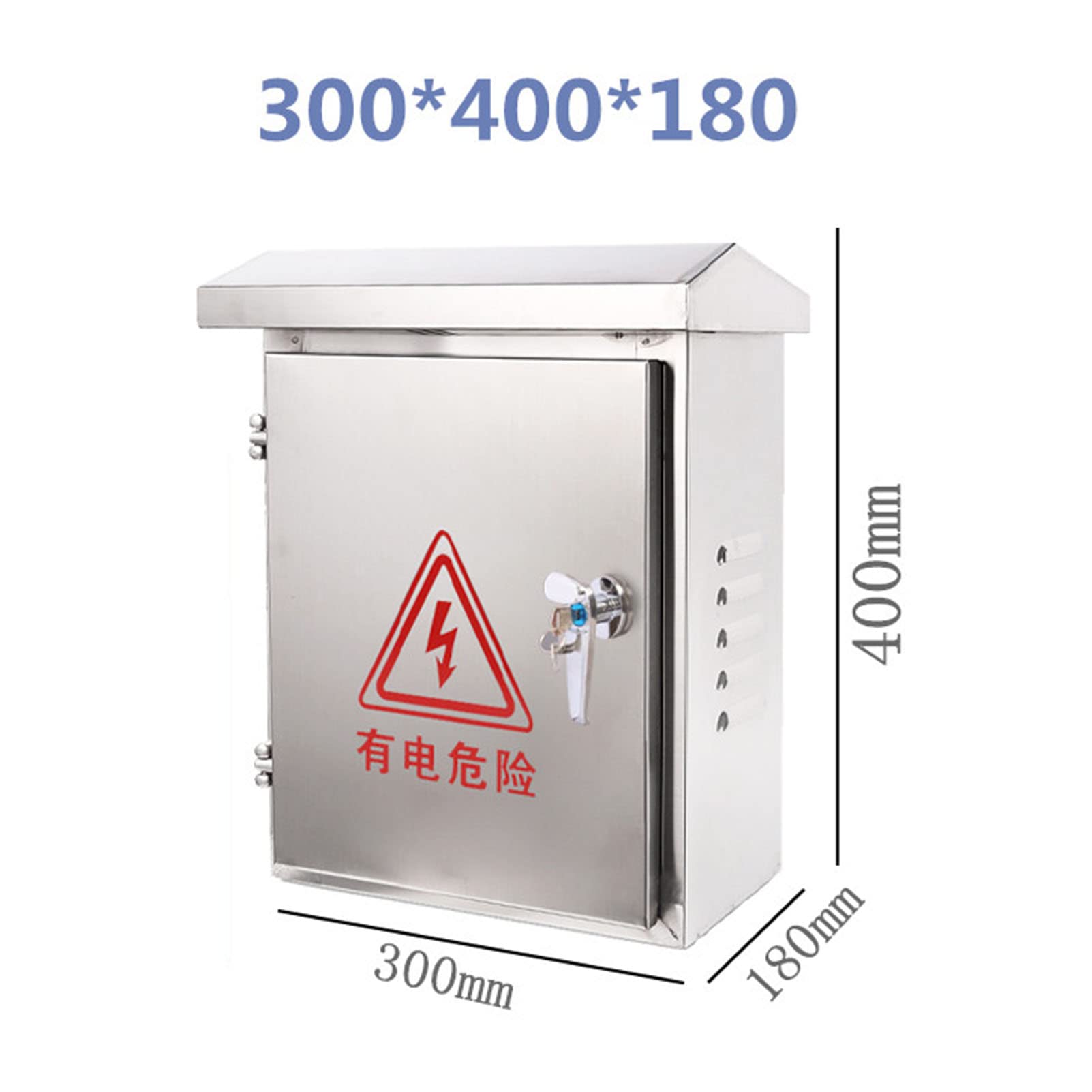 304 Edelstahl-Elektrokasten im Freien, IP67 wasserdichter elektrischer Anschlusskasten, an der Wand befestigtes Gehäuse für Elektronik, Versorgungsprojektkasten Stromzähler-Steuerkasten PV-Verteiler