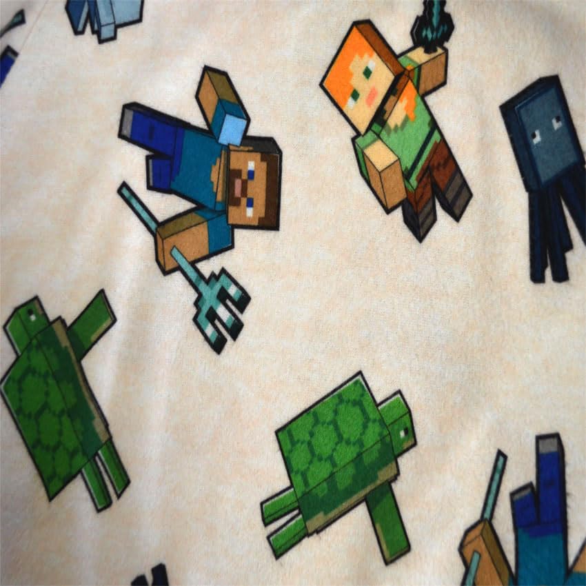 AME Sleepwear Girls' Minecraft Ocean Fun Girls Shortie Pajamas2