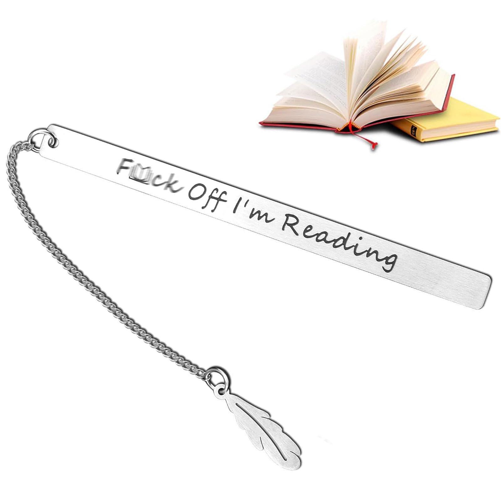 Aczyqws Funny Bookmark for Women and Men Bookmarks with Interesting Words Im Reading',Stainless Stell Book Marks Present for Book Lovers Readers Best Friends Birthday Graduation Christmas Gifts