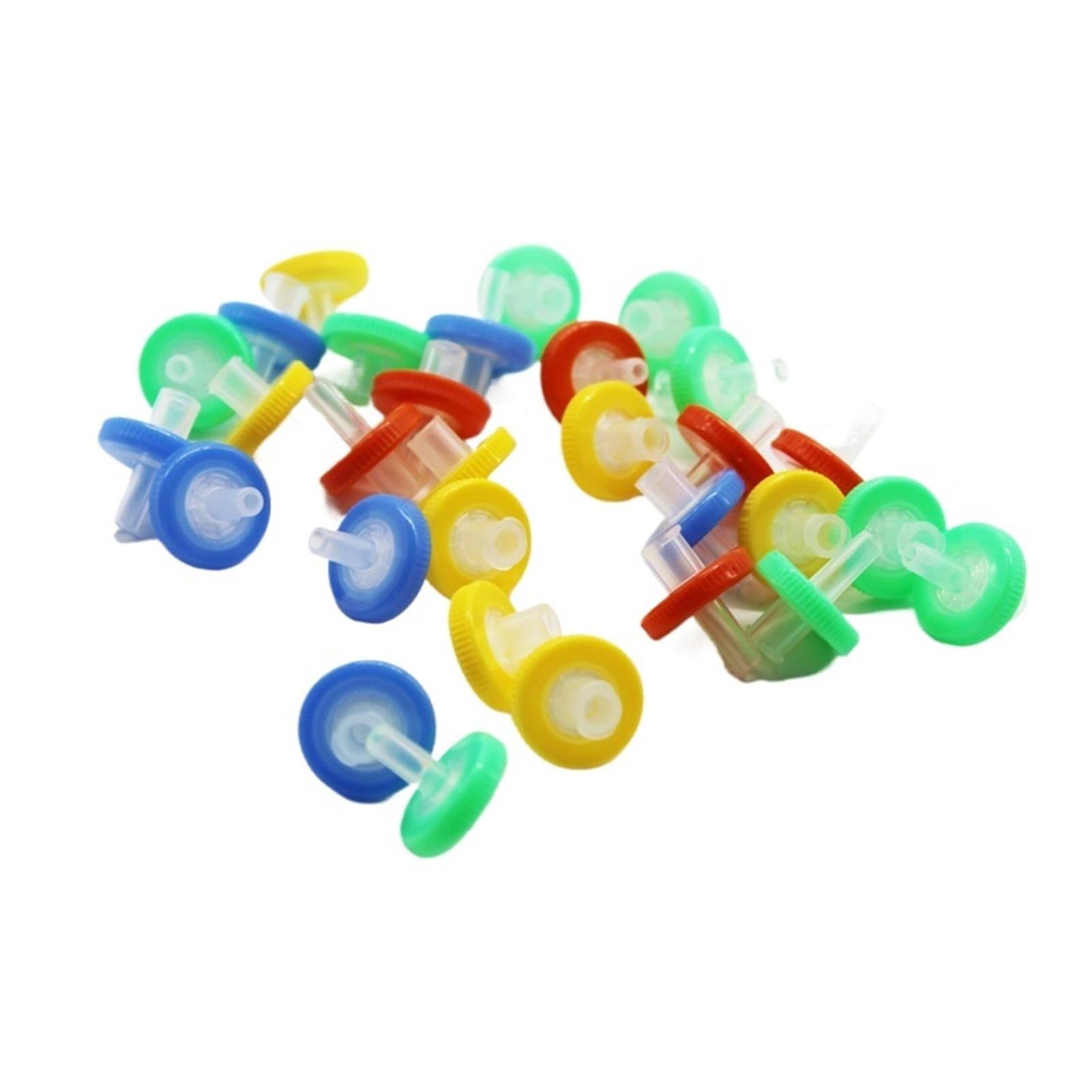 Filtros de Jeringa Lote de 25 filtros de jeringa desechables de nailon/PES/PTFE/BT de 13 mm/25 mm con membrana de 0,22/0,45 um/0,8 um.(PTFE 25mm 0.45um)