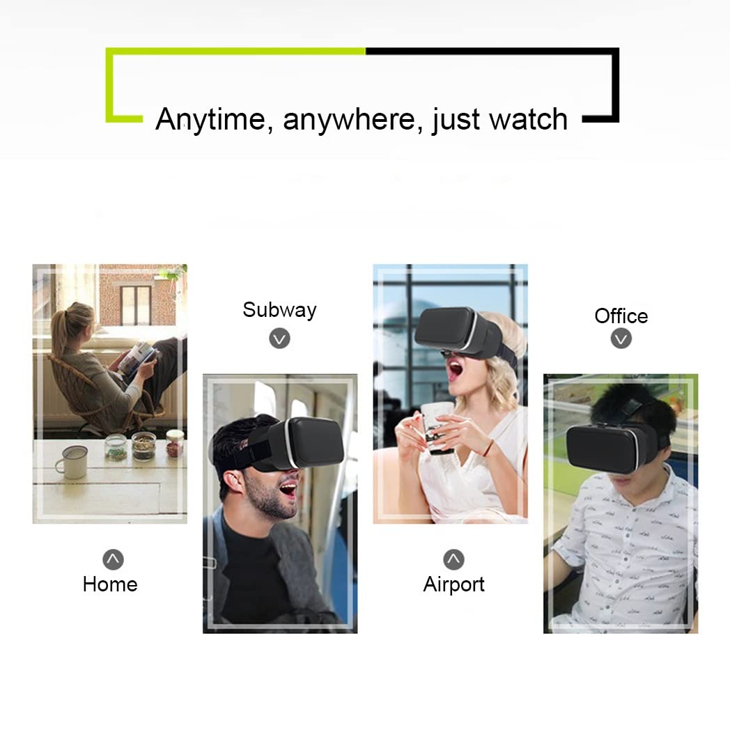 Occhiali VR, Visore Realtà Virtuale, Cuffie 3D VR Compatibile con Tutti Gli, Lente Regolabile per Film e Giochi 3D, per iPhone 13 Pro Max/13 Pro/13/12/11, per Samsung Galaxy S21, Huawei, Xiaomi