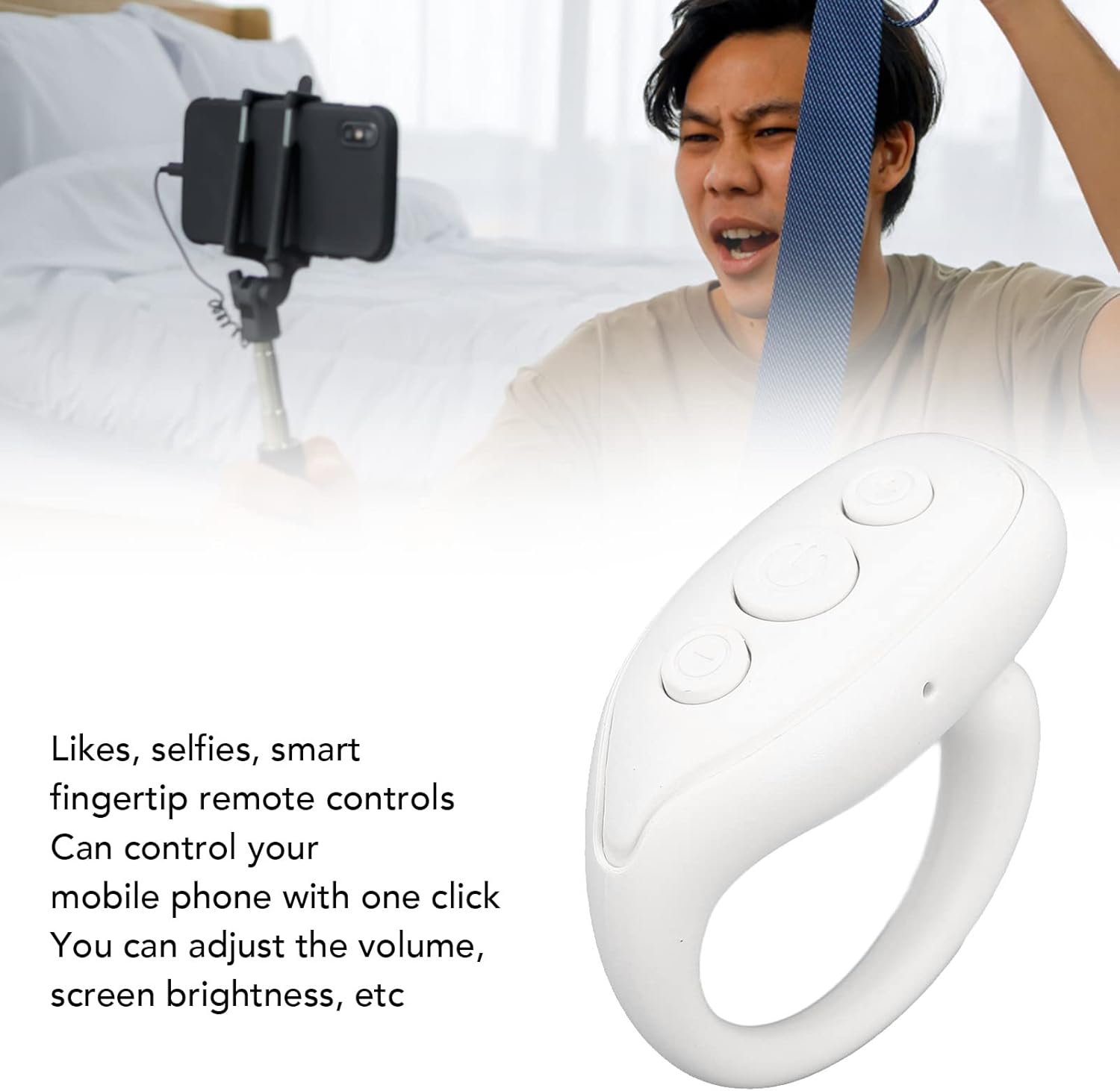 Sonew BT Remote Control Page Turner with charging port visible