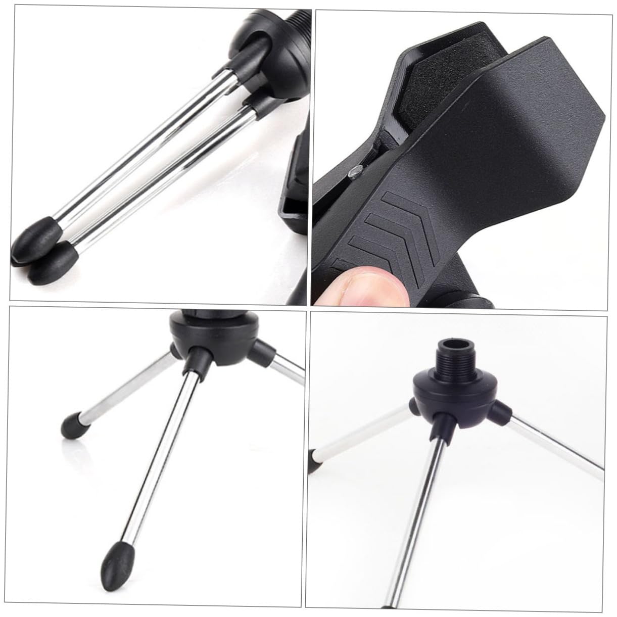 Hemobllo 2 piezas Soporte de Micrófono Ajustable Base Estable para Conferencias y Compatible con Micrófonos de PC Protección y Flexibilidad el Ángulo de