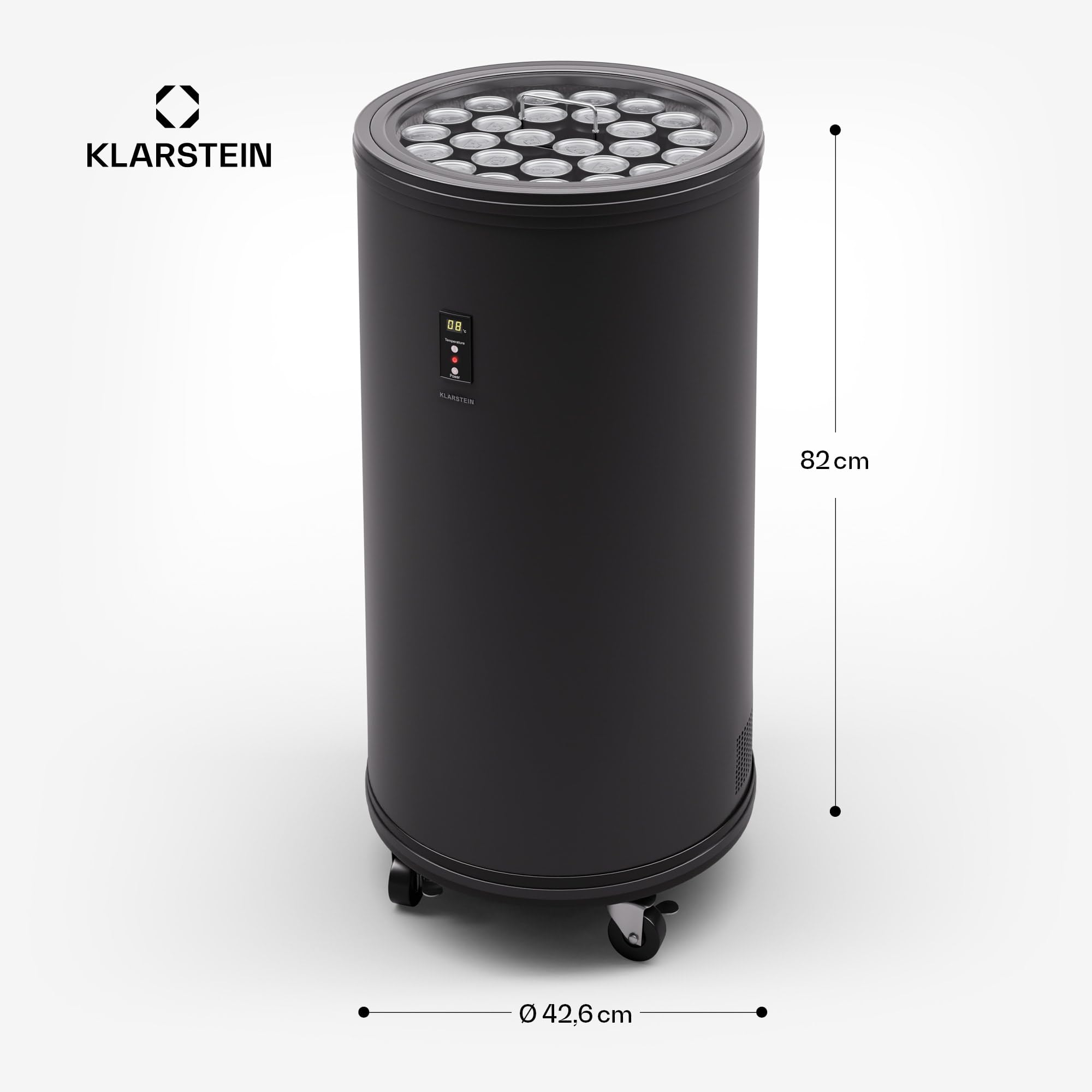 Klarstein Mr Barbot Lodówka na Napoje do Sklepu 82cm 50L Czarny