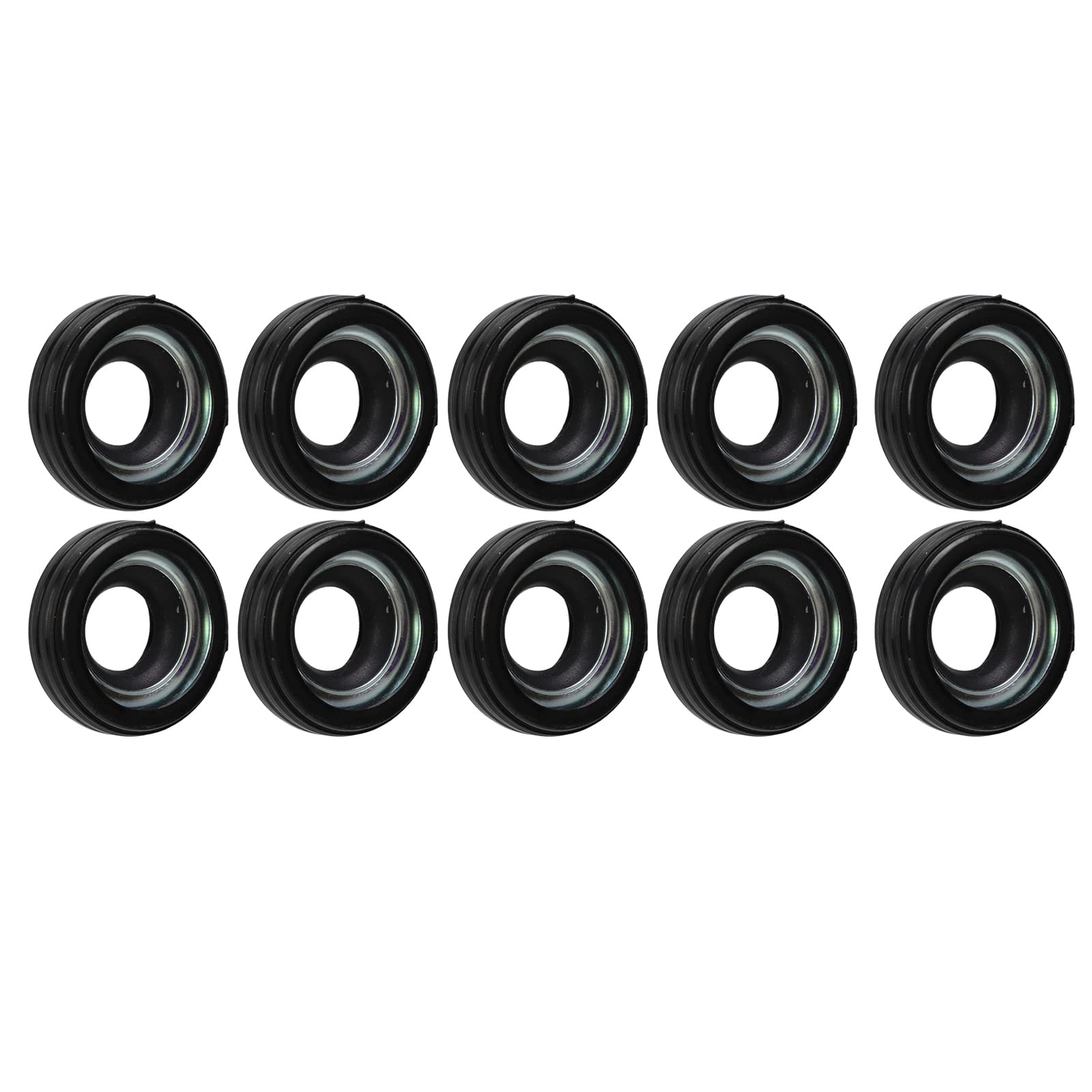 Kit di guarnizioni per compressore Torvex, set di guarnizioni a labbro per paraolio in gomma per albero da 10 pezzi, compatibile con compressori CA V5 per la riparazione CA