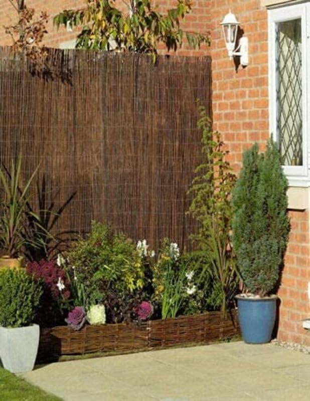 Willow Natural Garden Fence Panel Screening Roll Privacy Border Wind & Sun Protection (1.8m x 3m)