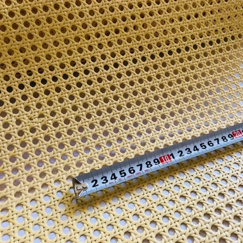 Ręcznie tkana rolka taśmy rattanowej | Wielokolorowa rolka taśmy rattanowej 40-45x100-150 cm do naprawy mebli i dekoracji DIY(Yellow,45x150cm)
