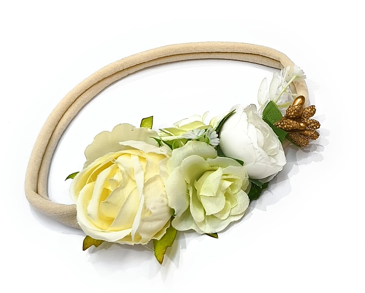 Fairytale Baby Headband Flowers For Girls Cute Elastic Floral Hair Bands Newborn Toddler Headwear Nylon Headbands Kids Hair Accessories (White) (B0D76VZJBY) Amazon Price History, Amazon Price Tracker