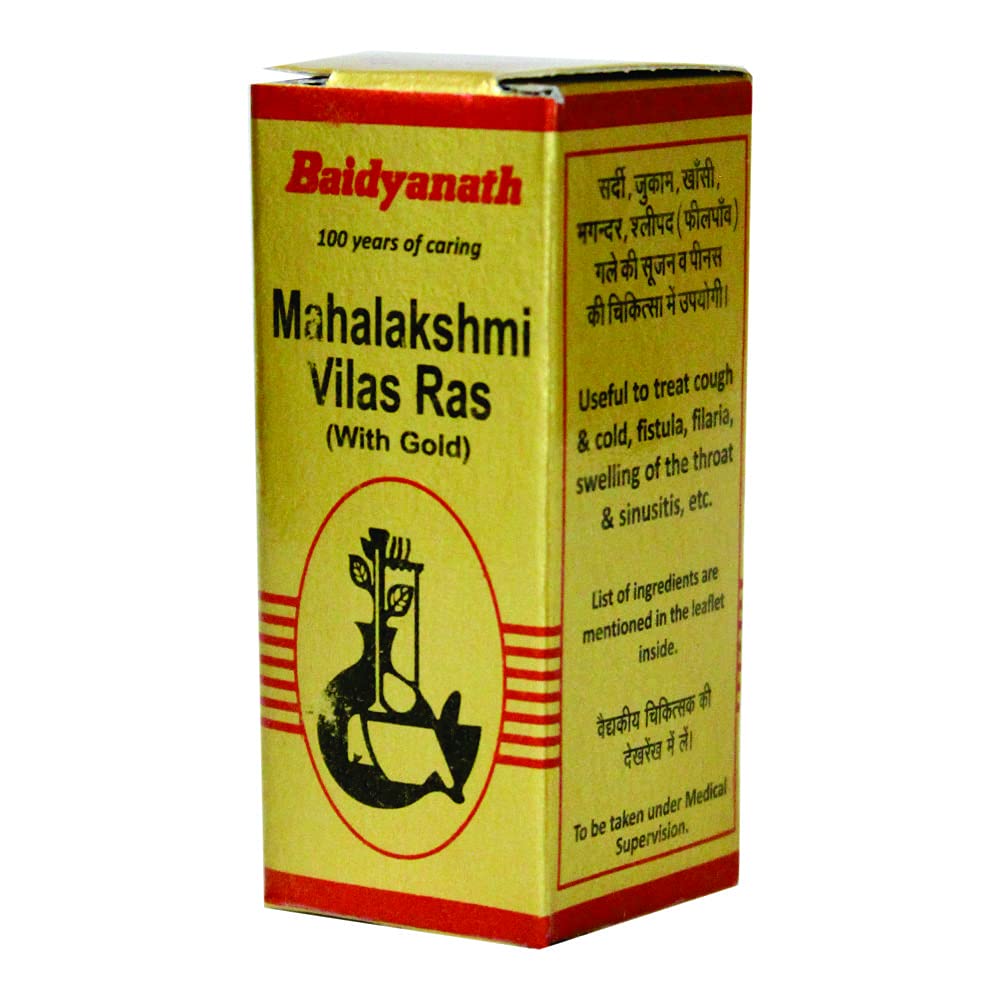 Baidyanath Asli Ayurved Mahalaxmivilas Ras With Gold - 30 Tablets
