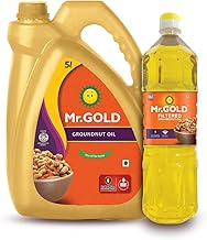 Mr.Gold Groundnut Oil Can, 5L Can + 1L Pet Combo| Pure | Natural | No preservatives | No artificial fragrances- Total 6L