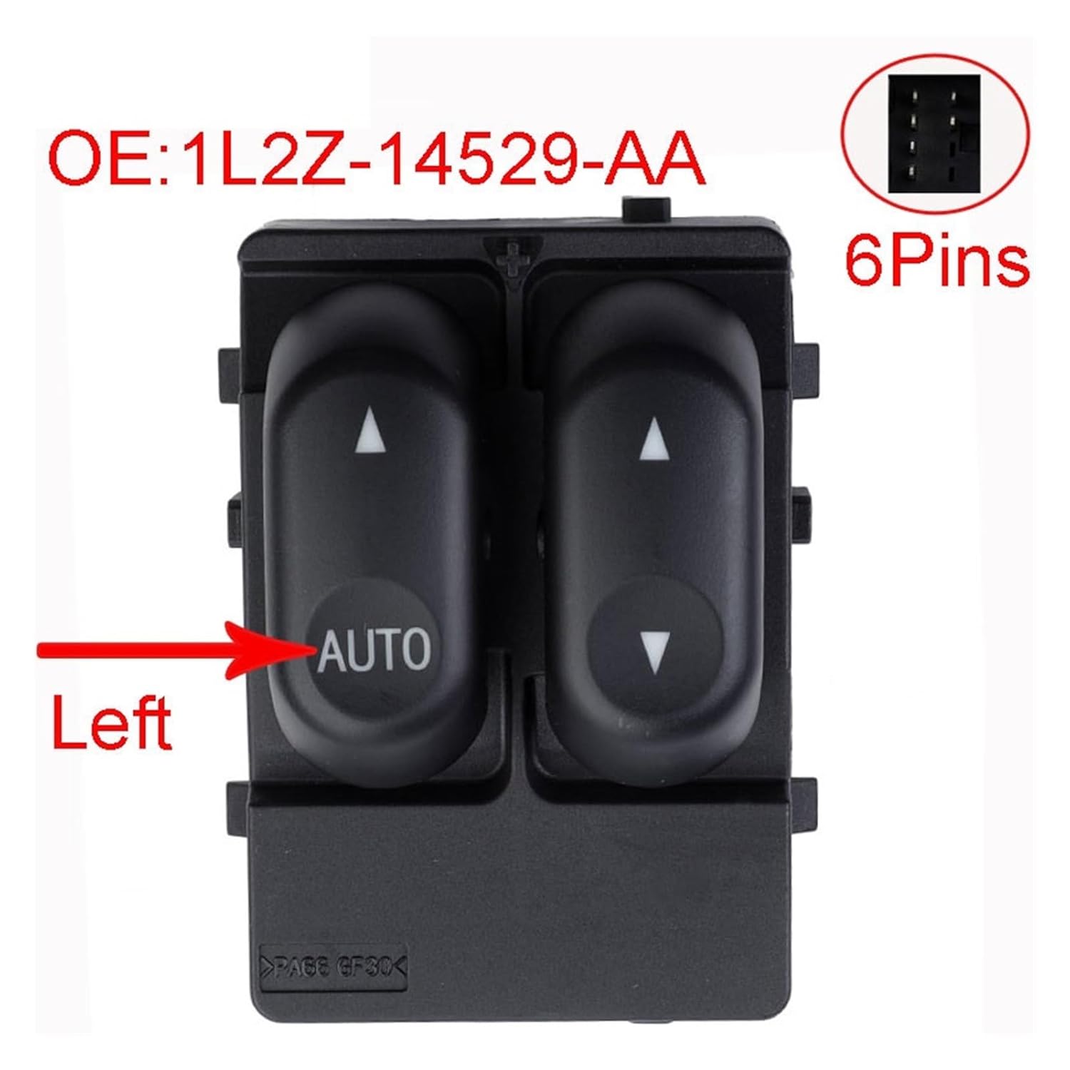 Front Left Driver Side Power Window Switch Compatible with Explorer Sport F250 F350 F450 F550 1L2Z-14529-AA 1L2Z14529AA