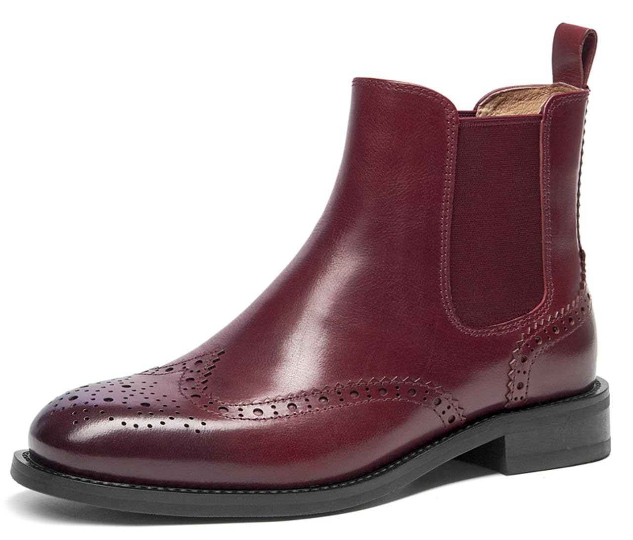 U-lite Womens Fall Winter Comfortable Stylish Leather Chelsea Ankle Boots Women Booties