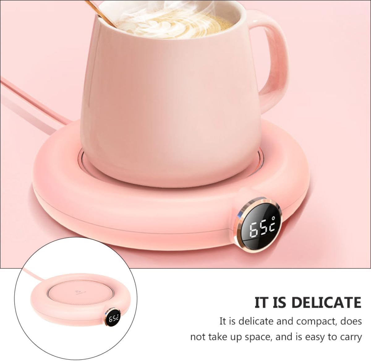 USB Charging Coffee Mug Warmer Level Temperature Control Electric Beverage Cup Warmer Coaster for Desk Portable Heat Insulation Pad Suitable for Coffee Tea Milk Water in Cups