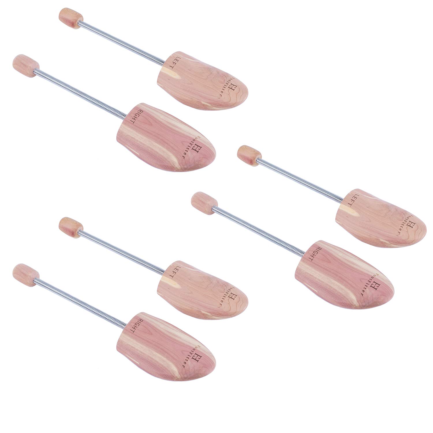 FootFitterTravel Cedar Shoe Tree - Natural Wood Shoe Shapers for Men & Women, Made From USA Grown Cedar Wood, Brown, one size fits most