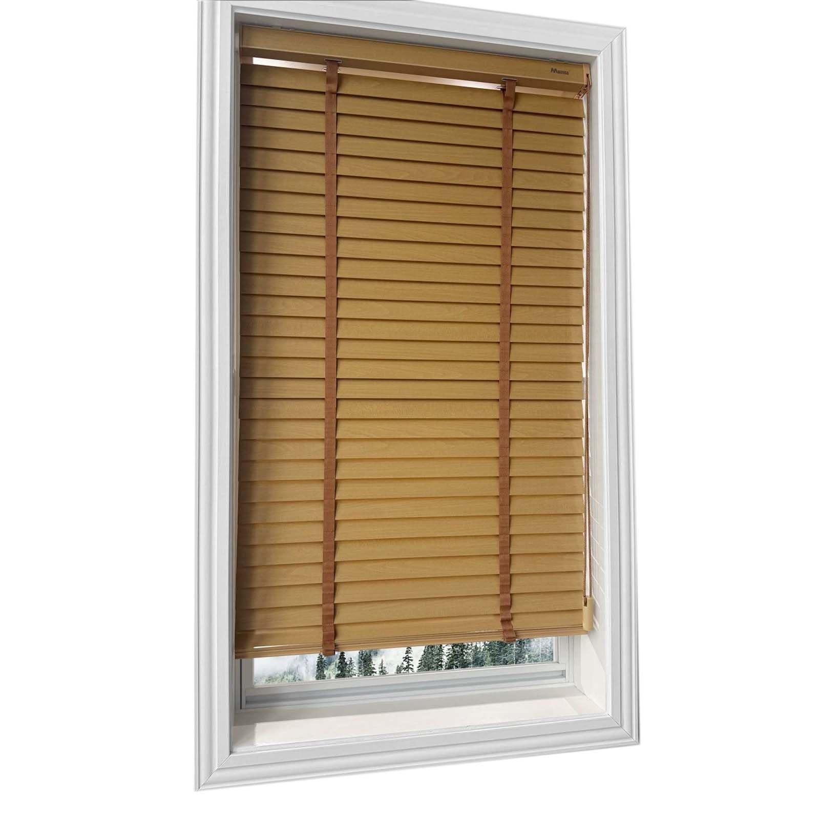 ATYUJKB Stores En Bois Avec Lamelles Réglables, Stores Vénitiens Pour Fenêtres, Stores En Bois Pour Contrôle De La Lumière, Intimité Garantée, Montage Rapide, Pour Maison Et Bureau (B 115x160cm(WxH))