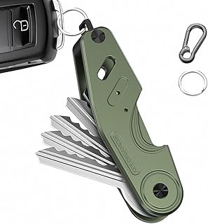 XFSRG Organizador de chaves minimalista em metal porta-chaves multifuncional compacto leve porta-chaves para homens mulheres