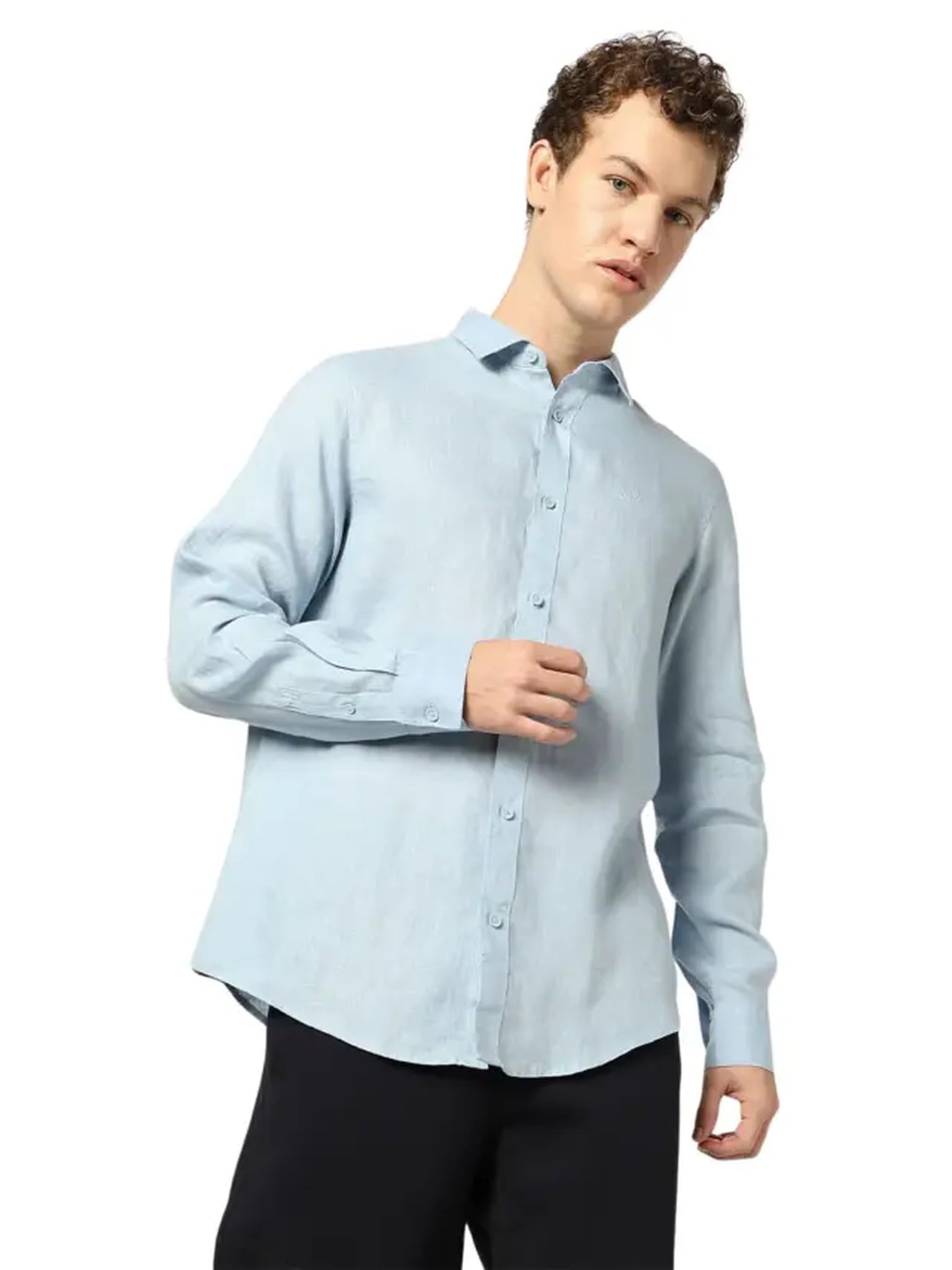 Armani Exchange A|X Camisa Hombre de lino de corte clásico XM001221AF14619 8059659692588 - XS