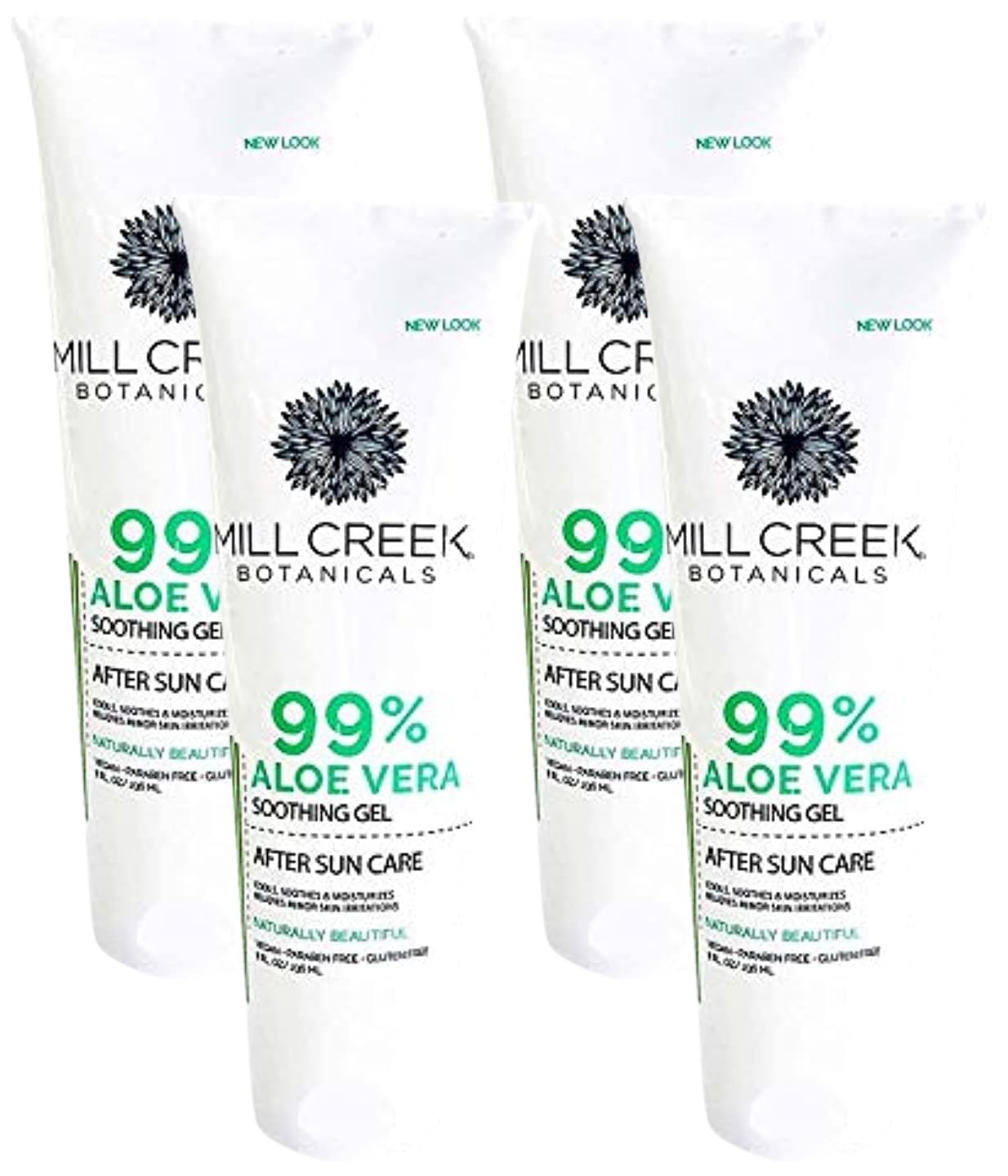 MILL CREEK Aloe Vera Gel, 8 Ounce (Pack of 4)