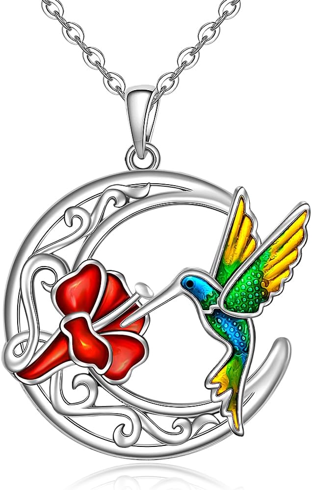 TaloniorDaisy Necklace Axolotl Moth Cat Raccoon Cardinal Necklaces Snowflake Four Leaf Clover Necklace Christmas Santa Claus Pendant for Women Sterling Silver
