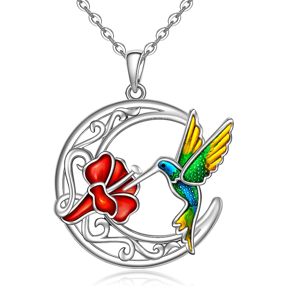 TaloniorDaisy Necklace Axolotl Moth Cat Raccoon Cardinal Necklaces Snowflake Four Leaf Clover Necklace Christmas Santa Claus Pendant for Women Sterling Silver