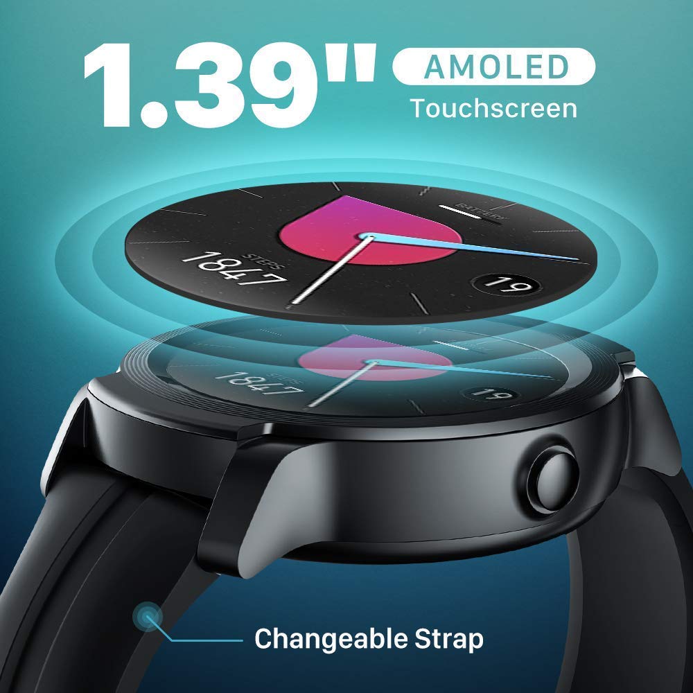 Mobvoi TicWatch E2, Wear OS by Google Fitness smartwatch, 5 ATM Waterproof  and Swim-Ready, Compatible with iPhone and Android- Shadow: Smartwatches:  Amazon.com.au