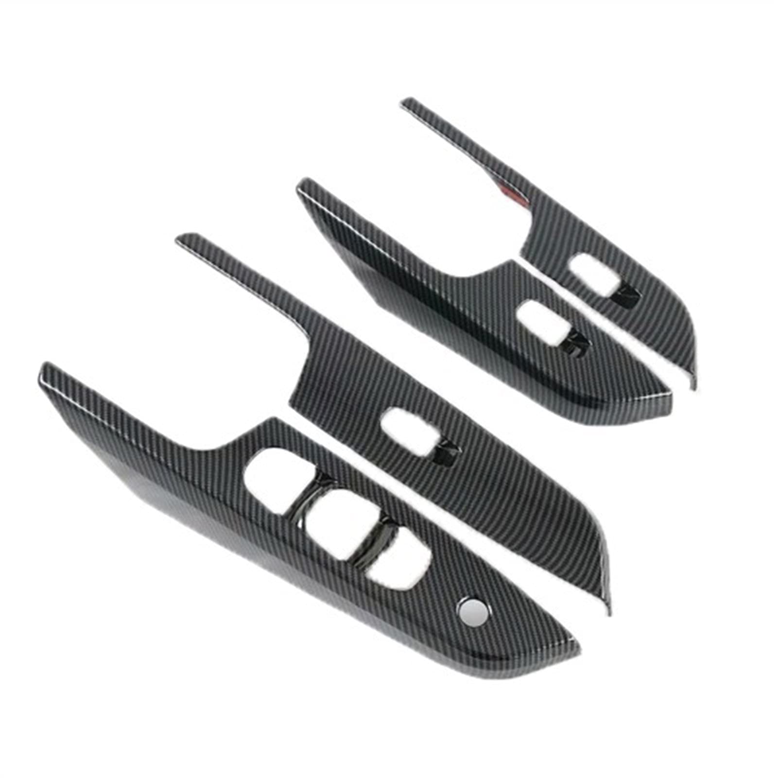 Door Window Armrest Cover Switch Panel Trim Molding Garnish Car Accessories Carbon Fiber, for NISSAN, Navara D23 Frontier NP300 2017-2021 LHD Window Switch Trim Panel