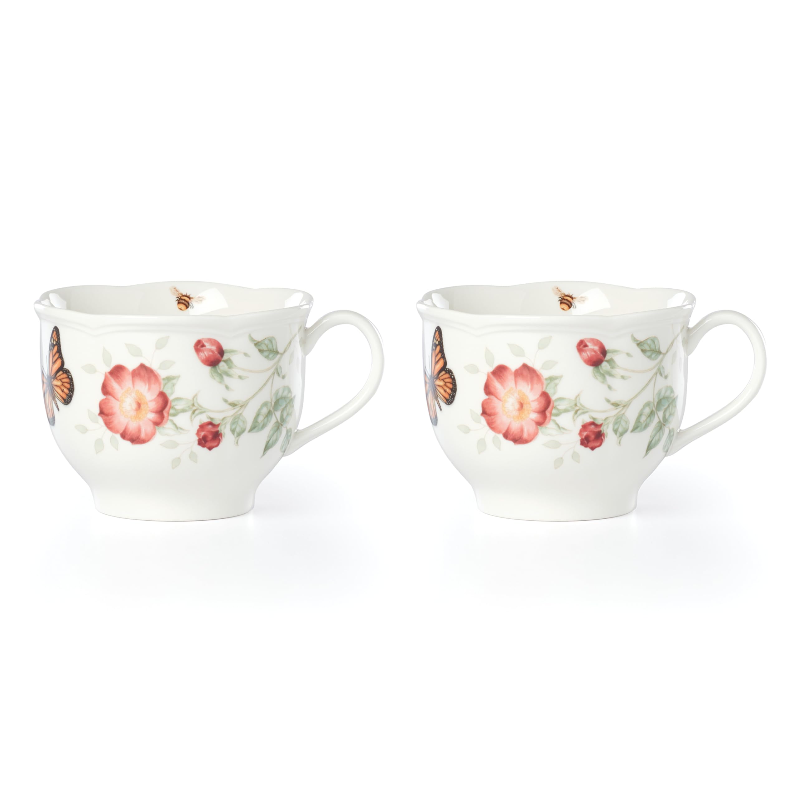 Butterfly Meadow 2-Piece Latte Mug Set, 1.70 LB, Multi