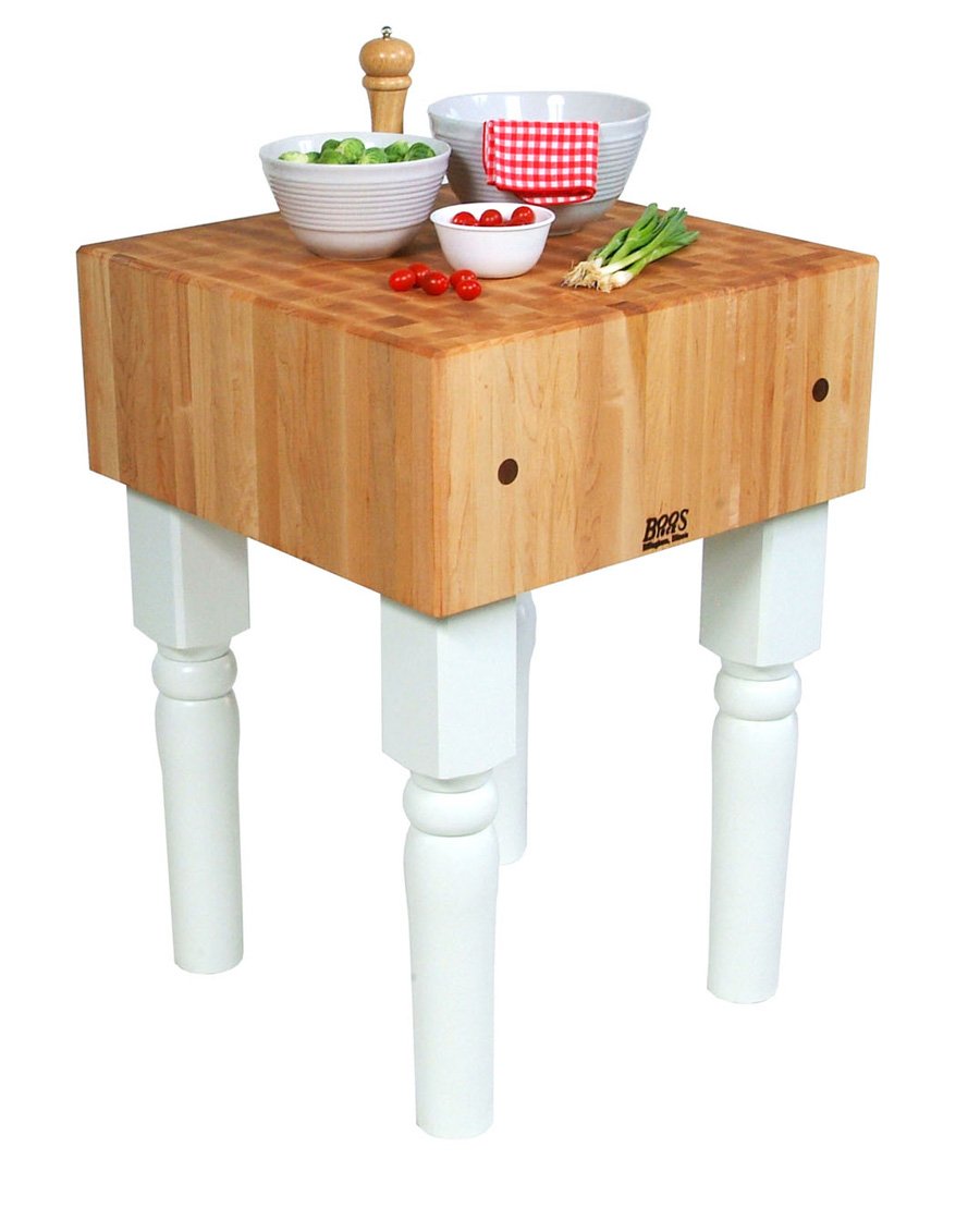 Amazon.com: BoosBlock AB Prep Table with Butcher Block Top Size: 30" W x  24" D : Industrial & Scientific